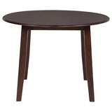 Barton Dark Brown 5-piece Round Wood Dining Table Set by Coaster at Eve Furniture