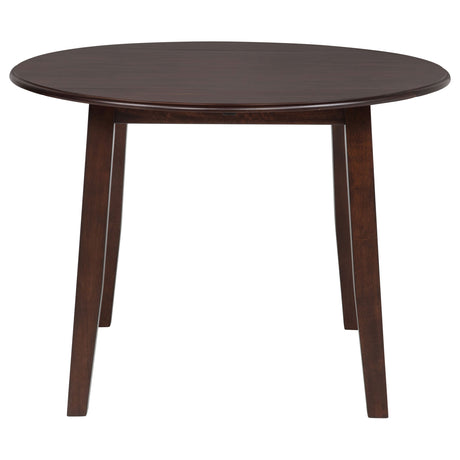 Barton Dark Brown 5-piece Round Wood Dining Table Set by Coaster at Eve Furniture