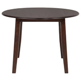 Barton Dark Brown 5-piece Round Wood Dining Table Set by Coaster at Eve Furniture