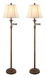 Barton Gold Swing Arm Floor Lamp (Set of 2) by Crestview at Eve Furniture