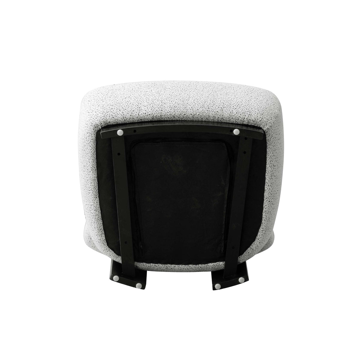 Bartow Accent Chair in Ivory and Black by Manhattan Comfort at Eve Furniture