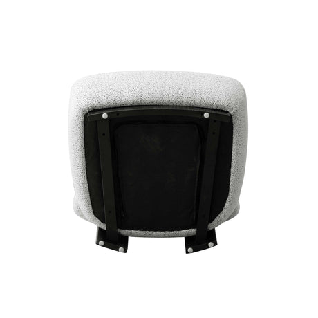 Bartow Accent Chair in Ivory and Black by Manhattan Comfort at Eve Furniture
