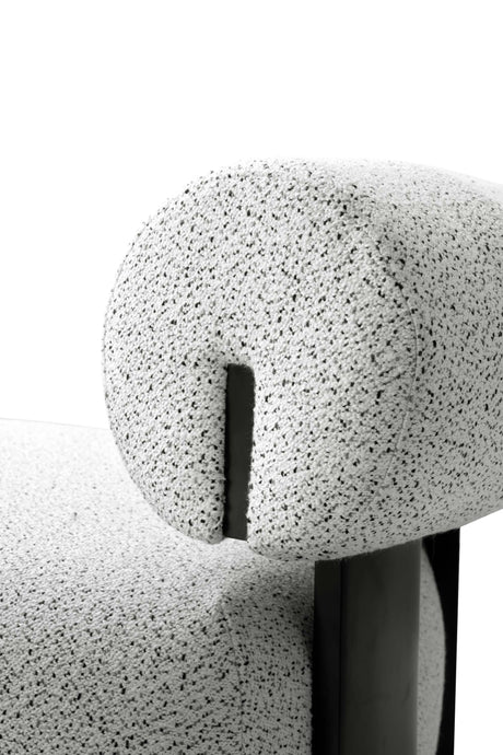 Bartow Accent Chair in Ivory and Black by Manhattan Comfort at Eve Furniture
