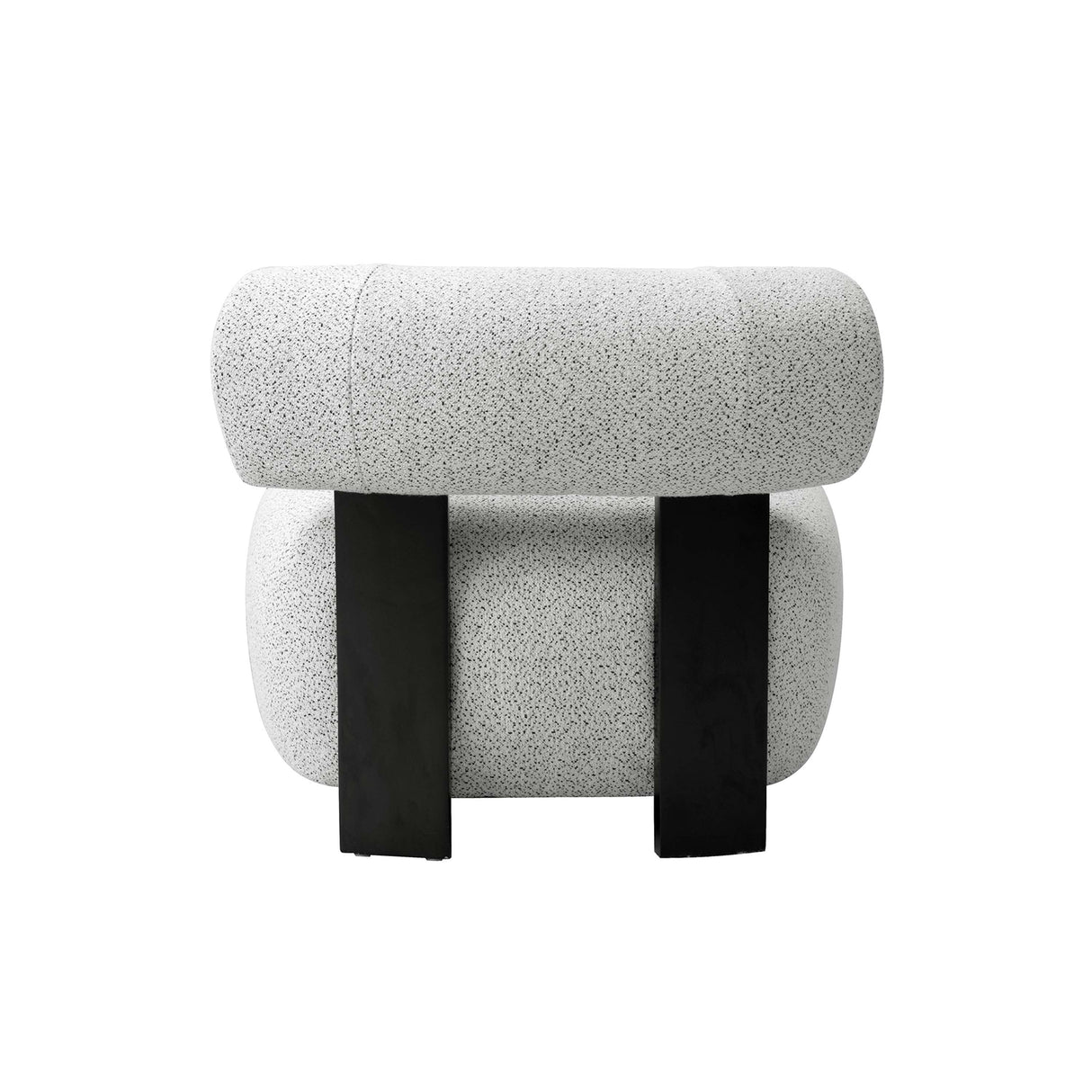 Bartow Accent Chair in Ivory and Black by Manhattan Comfort at Eve Furniture