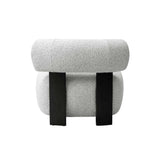 Bartow Accent Chair in Ivory and Black by Manhattan Comfort at Eve Furniture