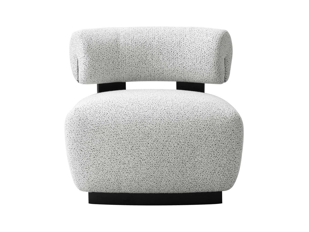 Bartow Accent Chair in Ivory and Black by Manhattan Comfort at Eve Furniture