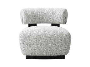 Bartow Accent Chair in Ivory and Black by Manhattan Comfort at Eve Furniture