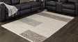 Barus Beige/Brown/Gray 5' x 7' Rug by Ashley at Eve Furniture