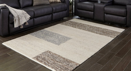 Barus Beige/Brown/Gray 8' x 10' Rug by Ashley at Eve Furniture