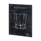Barware Blueprint I by Mercana Studio a Hand Embellished Textured Canvas by Mercana at Eve Furniture