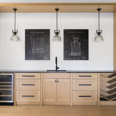 Barware Blueprint I by Mercana Studio a Hand Embellished Textured Canvas by Mercana at Eve Furniture