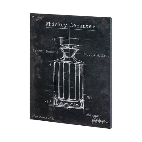 Barware Blueprint VII by Mercana Studio a Hand Embellished Textured Canvas by Mercana at Eve Furniture