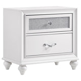 Barzini 2-Drawer Nightstand White