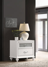 Barzini 2-Drawer Nightstand White