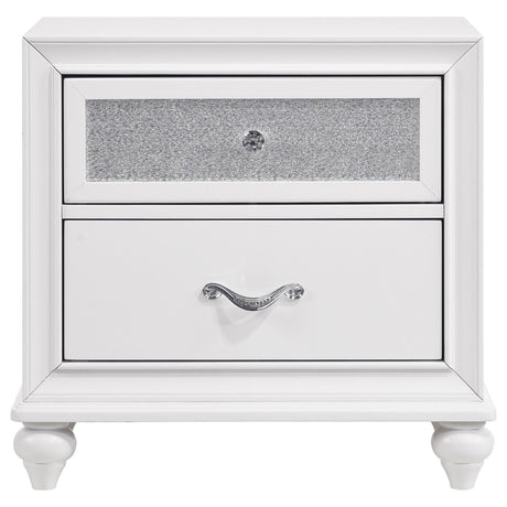 Barzini 2-Drawer Nightstand White