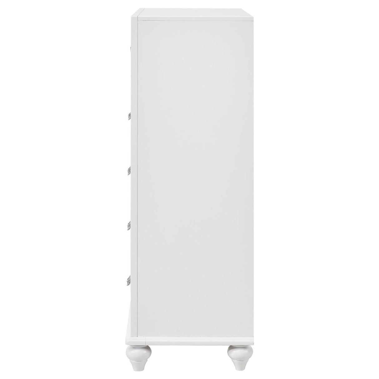 Barzini White 5-Drawer Chest