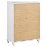 Barzini White 5-Drawer Chest