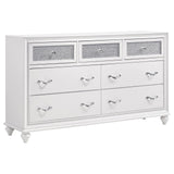 Barzini White 7-Drawer Dresser