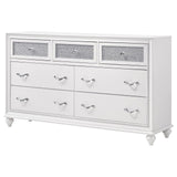 Barzini White 7-Drawer Dresser