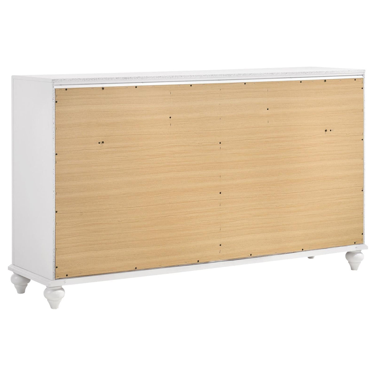 Barzini White 7-Drawer Dresser