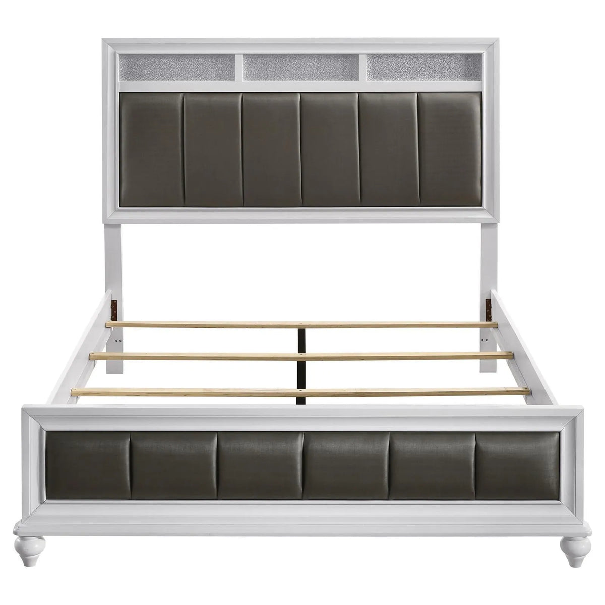 Barzini California King Upholstered Panel Bed White by Coaster at Eve Furniture