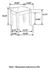 Barzini Metallic and White Upholstered Vanity Stool by Coaster at Eve Furniture