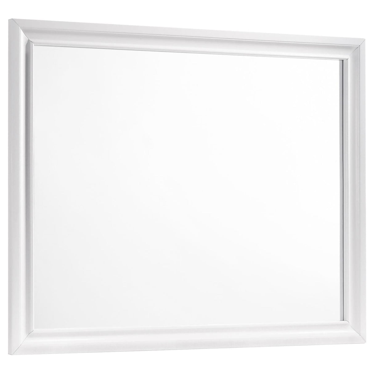 Barzini White Rectangle Dresser Mirror