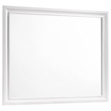 Barzini White Rectangle Dresser Mirror