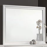 Barzini White Rectangle Dresser Mirror