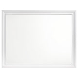 Barzini White Rectangle Dresser Mirror