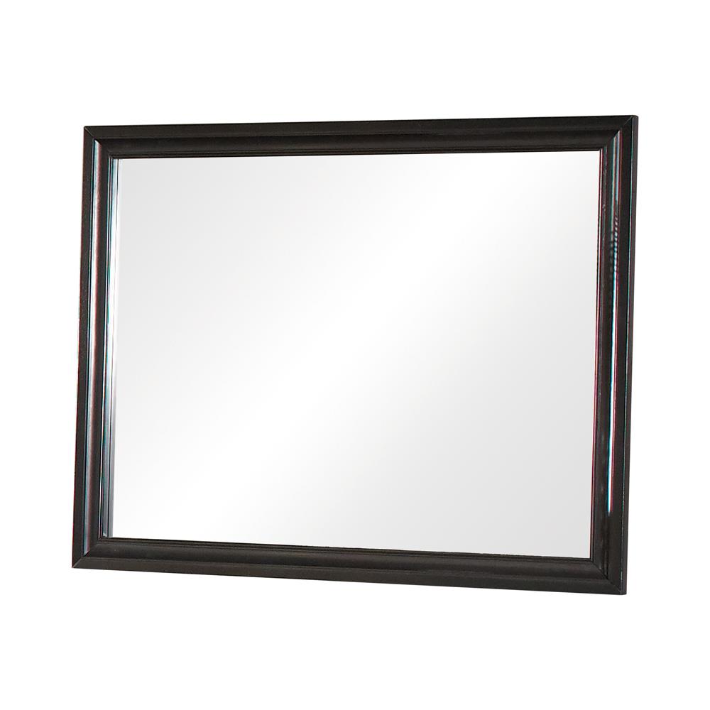 Barzini Black Rectangular Mirror