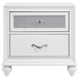 Barzini White 2-Drawer Nightstand by Coaster at Eve Furniture