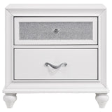 Barzini White 2-Drawer Nightstand by Coaster at Eve Furniture