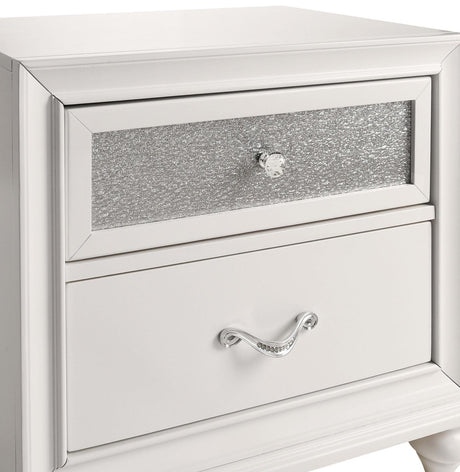 Barzini White 2-Drawer Nightstand by Coaster at Eve Furniture