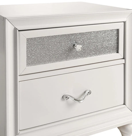 Barzini White 2-Drawer Nightstand by Coaster at Eve Furniture