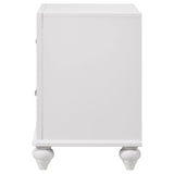 Barzini White 2-Drawer Nightstand by Coaster at Eve Furniture