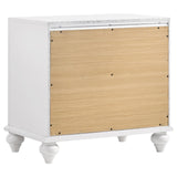 Barzini White 2-Drawer Nightstand by Coaster at Eve Furniture