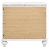 Barzini White 2-Drawer Nightstand by Coaster at Eve Furniture