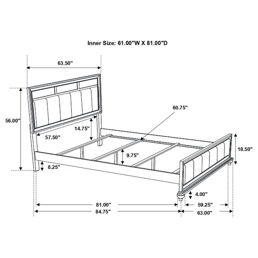 Barzini White 4-Piece Queen Panel Bedroom Set by Coaster at Eve Furniture