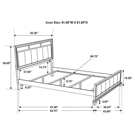 Barzini White 4-Piece Queen Panel Bedroom Set by Coaster at Eve Furniture