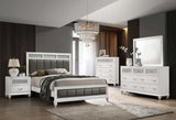 Barzini White 5-Drawer Chest by Coaster at Eve Furniture