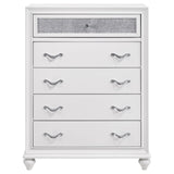 Barzini White 5-Drawer Chest by Coaster at Eve Furniture