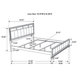 Barzini White 5-Piece Eastern King Panel Bedroom Set by Coaster at Eve Furniture