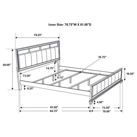 Barzini White 5-Piece Eastern King Panel Bedroom Set by Coaster at Eve Furniture