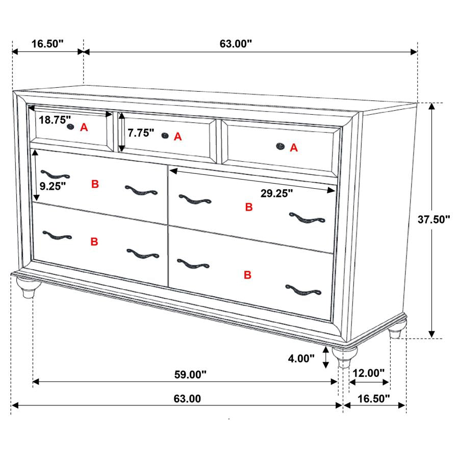 Barzini White 5-Piece Eastern King Panel Bedroom Set by Coaster at Eve Furniture