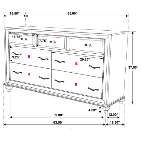 Barzini White 5-Piece Eastern King Panel Bedroom Set by Coaster at Eve Furniture