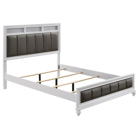 Barzini White 5-Piece Eastern King Panel Bedroom Set by Coaster at Eve Furniture