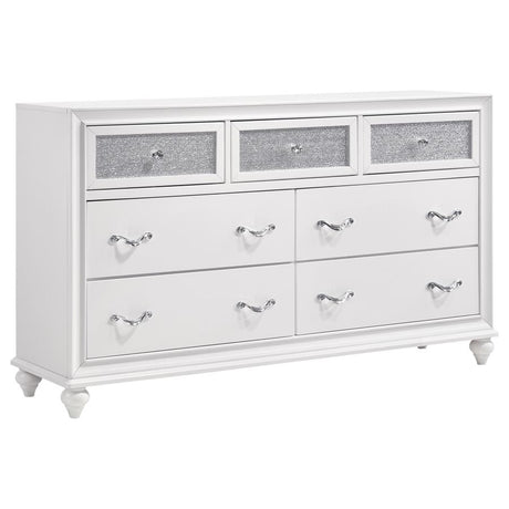 Barzini White 5-Piece Eastern King Panel Bedroom Set by Coaster at Eve Furniture