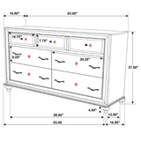Barzini White 5-Piece Queen Panel Bedroom Set by Coaster at Eve Furniture