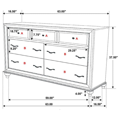 Barzini White 5-Piece Queen Panel Bedroom Set by Coaster at Eve Furniture